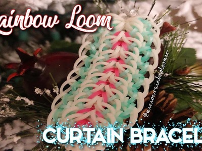 Rainbow Loom Curtain Bracelet Hook Only Design by ME || Minion Loomer