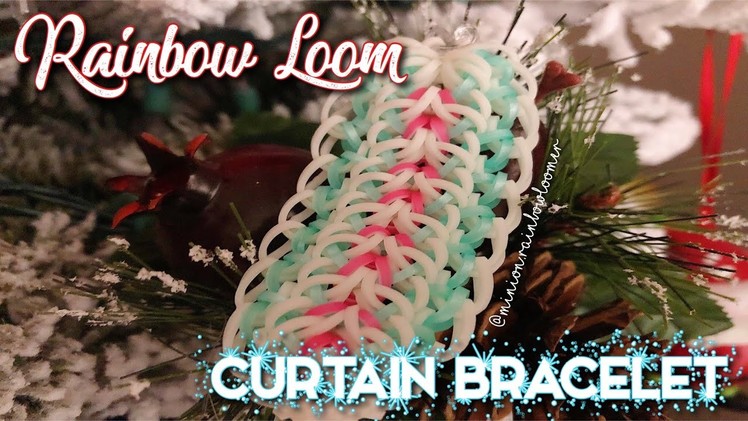 Rainbow Loom Curtain Bracelet Hook Only Design by ME || Minion Loomer