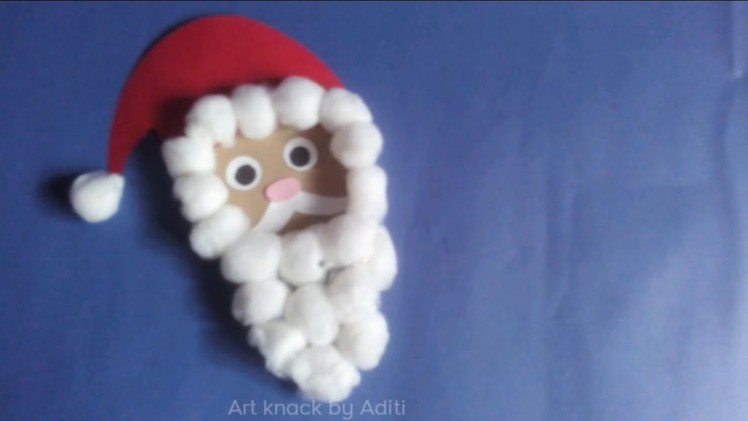 Santa Claus face from waste CD | Christmas decoration | origami craft