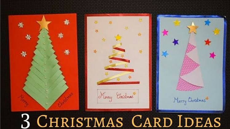 3 Easy Christmas Card Making Ideas | Handmade Christmas Greeting Card #diychristmascardideas