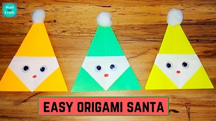 Christmas Origami easy Santa | Origami for kids easy step by step