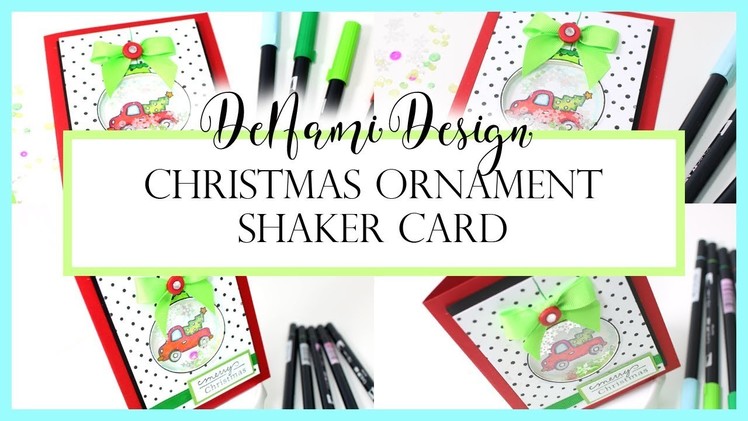 Christmas Ornament Shaker Card by DeNami Design