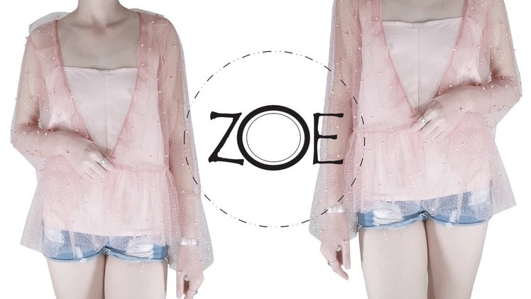 DIY Sewing Jabot Collar Flounce Sleeve Top | FREE Sewing Pattern | Zoe DIY