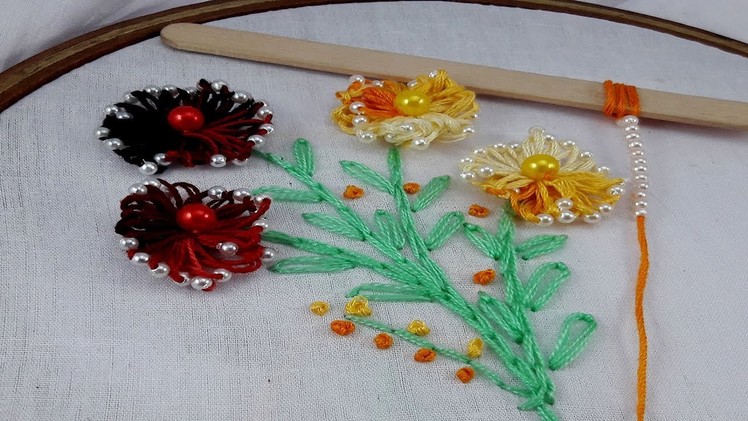 Easy Hand Embroidery Trick with Ice Cream Stick#Sewing Hack#Hand Embroidery Amazing Trick