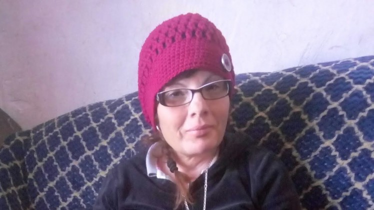 GORRO ROJO A CROCHET