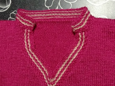 Half collar neck  knitting  pattern for ladies sweater, kurties