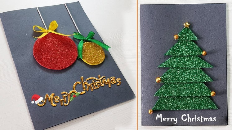 Hand Made Christmas Greeting Cards || Simple And Easy Christmas Greeting Card Making || Paper Girl