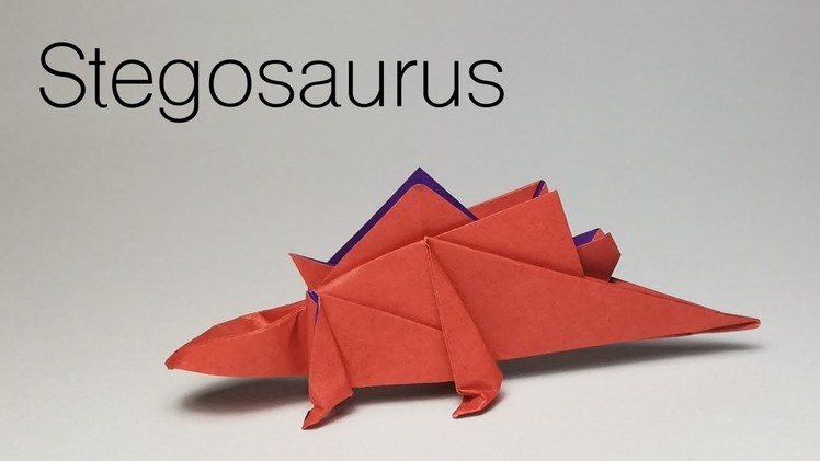 How to make a Stegosaurus - Dinosaur 51 [Origami Hiroshi]