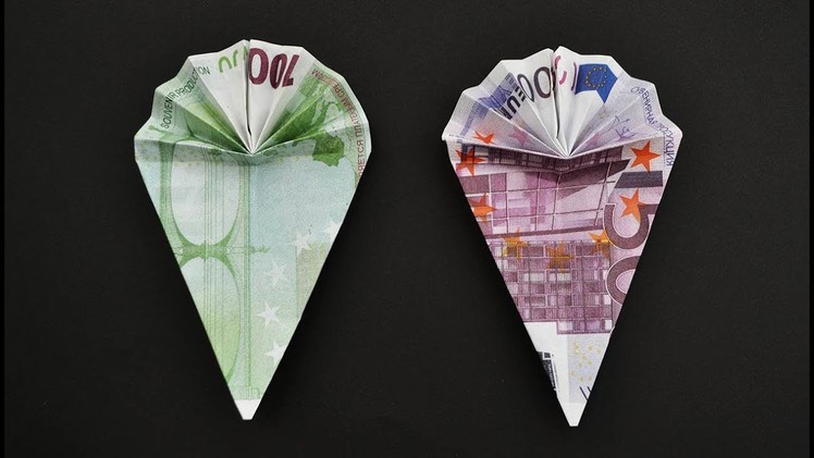 How to make an ICE-CREAM | MONEY ORIGAMI out of EURO bills | Tutorial DIY