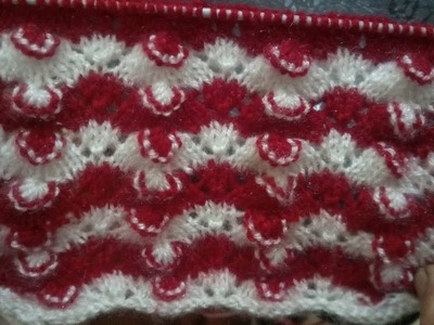 New Beautiful Knitting Double Colour Design in Hindi