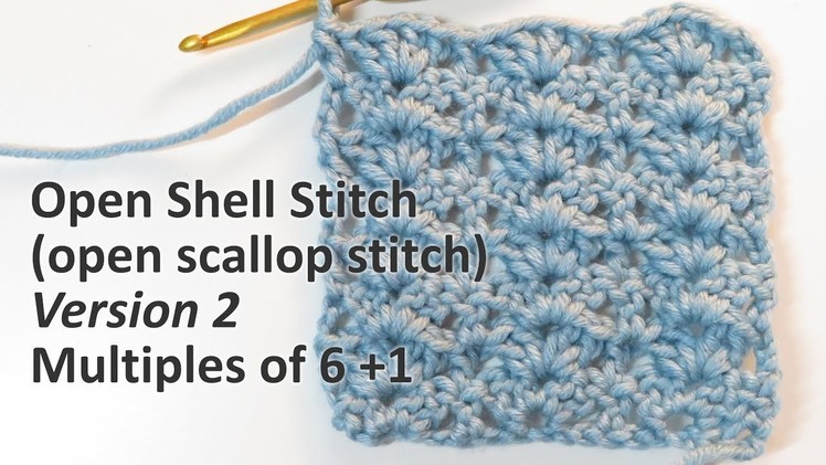 Open Shell. Scallop Stitch v2 - Crochet Stitch Library