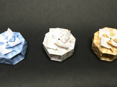 Origami Gift Box. Octagonal Box