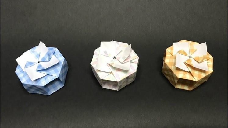 Origami Gift Box. Octagonal Box