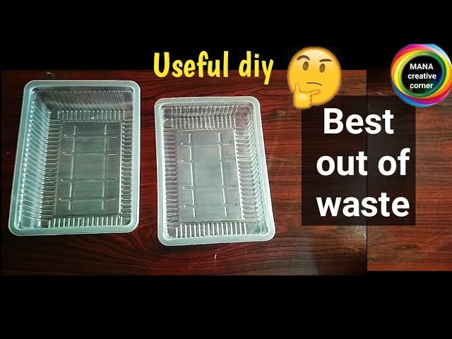 Waste Disposable plastic Cookies Container craft idea#Best out of waste#waste material reuse idea#