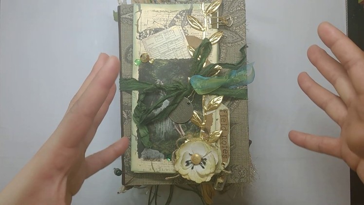 A Witch in the Woods - Junk Journal - Book of Shadows - Handmade Book - Nature Journal