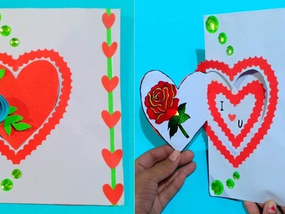 Beautiful Handmade Birthday.Valentine's Day Card Idea.Latest Card Design