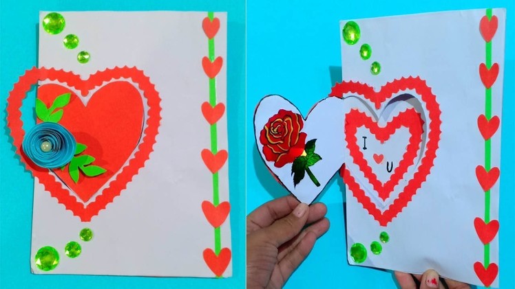 Beautiful Handmade Birthday.Valentine's Day Card Idea.Latest Card Design