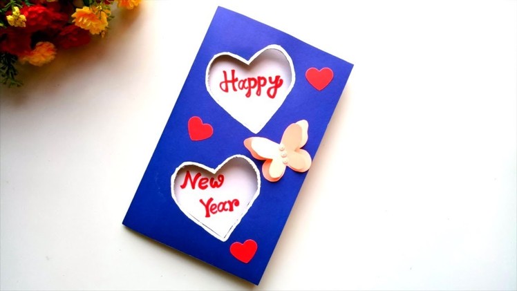Beautiful Handmade Happy New Year 2019 Card Idea. DIY Greeting Cards for New Year.