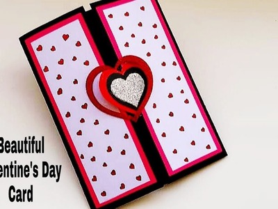 Beautiful Handmade Valentine's Day card idea | DIY Greeting Cards for Valentine's day card.