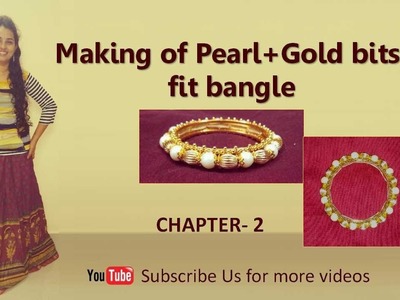 Bindu fancies: Fancy pearl+gold beads bangle | Artificial Jewellery | Imitation Jewellery making