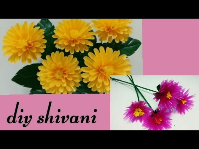 Dahlia Flower from drinking straw's | DIY SHIVANI |