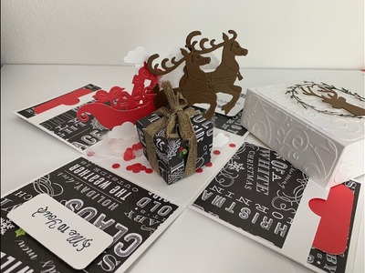 DIY Christmas Explosion Box |  3D Reindeer Christmas Explosion Box | Handmade