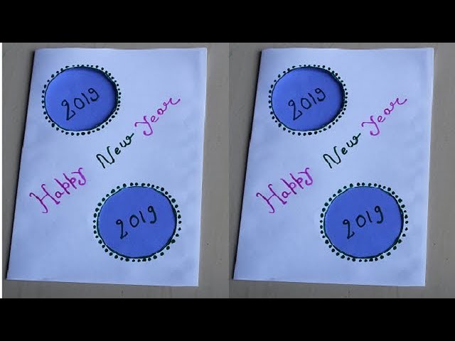 DIY - How to make new year card | Handmade New Year Card Idea | New year greeting card