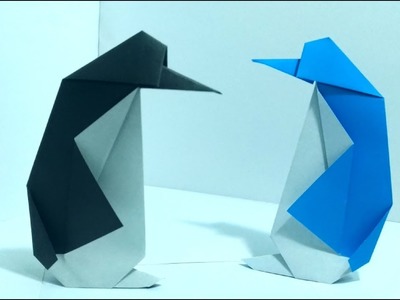 Easy Origami How to Make Paper Penguin 2 簡單企鵝摺紙教學2 Pingüino de papel fácil 2  #简单折紙 折り紙-なペンギンの折り方 2