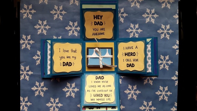 Father's Day Explosion Box || Handmade Gift || Special Gift || Gift Box ||