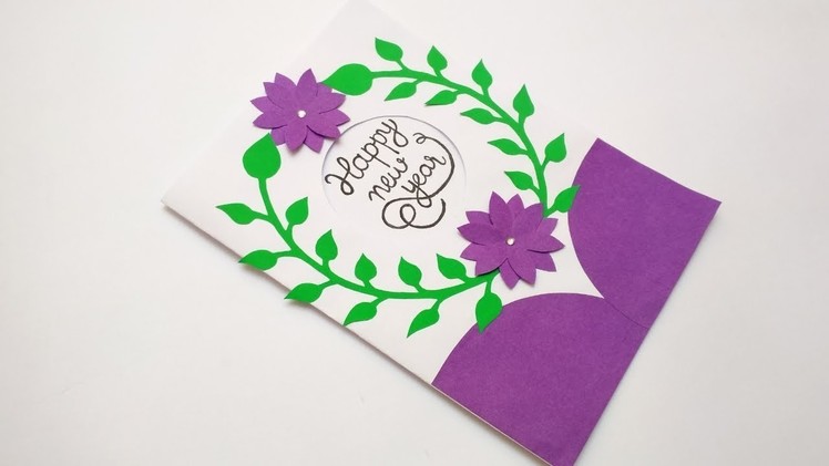 How To Make New Year Card | New Year Greeting Card Handmade | Diy Card Idea For New Year