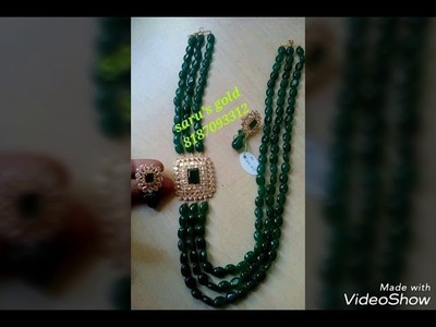 Latest indian beads jewellery design #latest Ruby ,peals, Emirades, design#