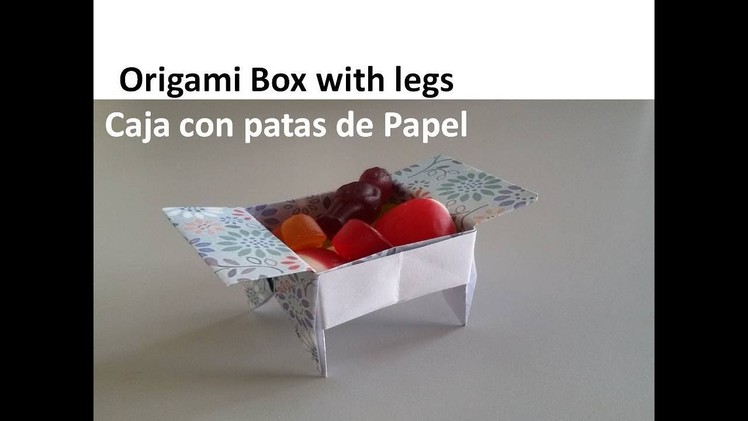 #Origami Candy Box with legs - Caja de papel con patas