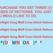 CRAFTS Twilight Song Wolf Cross Stitch Pattern***LOOK***Buyers Can Download Your Pattern As Soon As They Complete The Purchase
