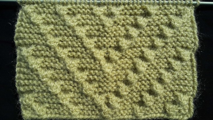 207- V Shape Crocodile Stitch | Knitting Pattern