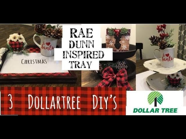 3 Different Dollartree Christmas Tray Ideas—Christmas DIYs