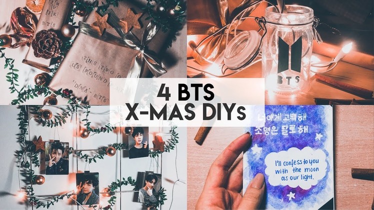 4 easy BTS inspired CHRISTMAS DIYs!
