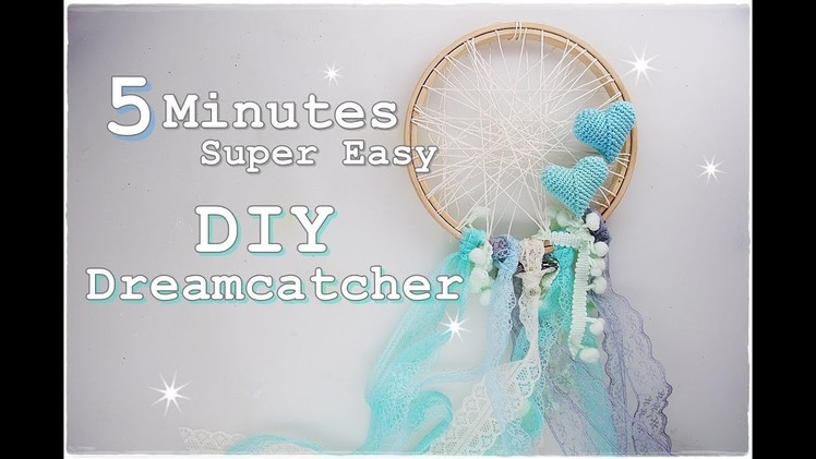 5 Minutes DIY Easy Dreamcatcher for Beginners using Embroidery Hoop ♡ Maremi's Small Art ♡