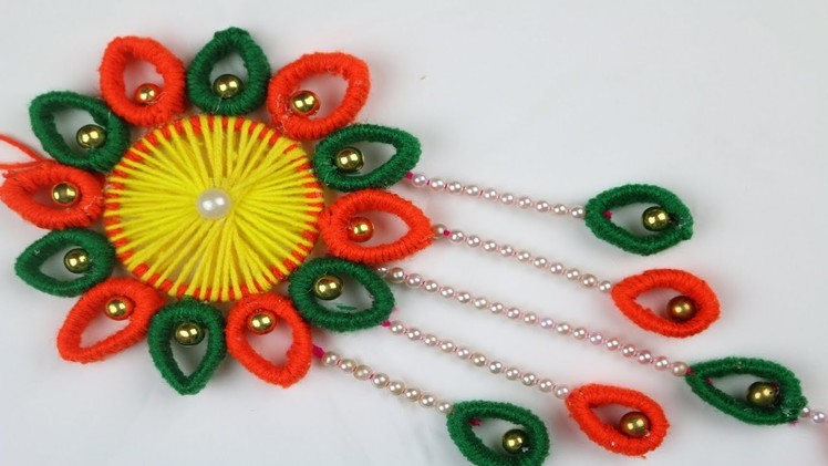 Amazing Crafts Ideas || How to Make Door Hanging Toran - Woolen Craft Idea - DIY arts and crafts