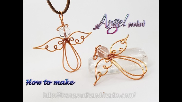 Angel pendant with spherical stone - Jewelry ideas for Christmas 435