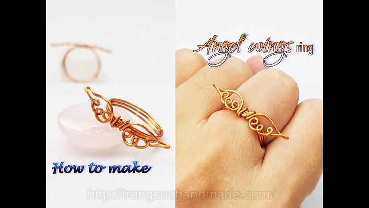 Angel wings ring- How to make simple jewelry for Christmas 433