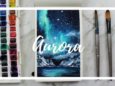 Aurora Sky Watercolor Painting | artbybee7 |
