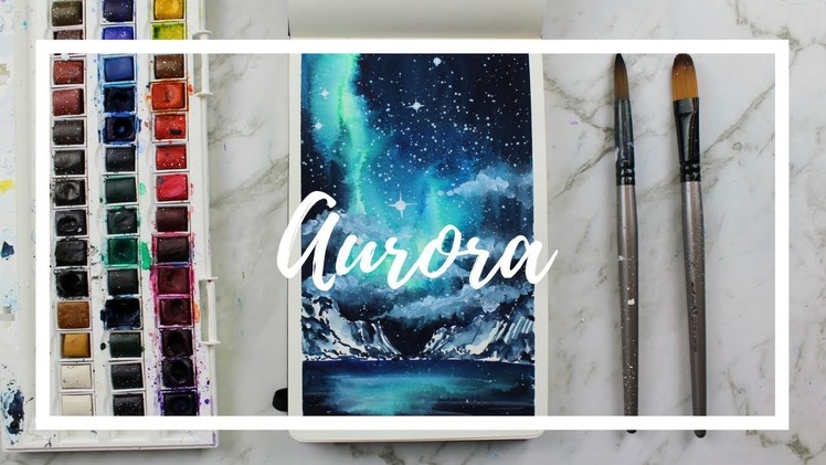 Aurora Sky Watercolor Painting | artbybee7 |