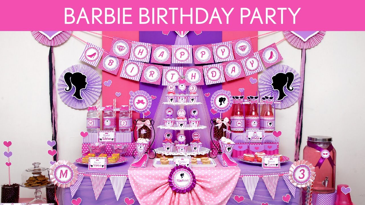 Barbie Birthday Party Ideas Barbie B129