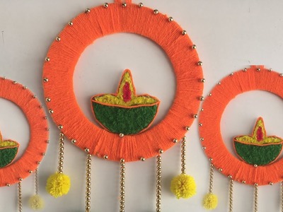 Best out of the waste cardboard diwali special easiest wall hanging design