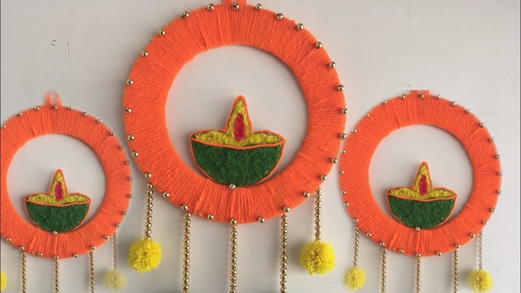 Best out of the waste cardboard diwali special easiest wall hanging design