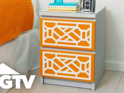 Bland Nightstand Gets a Colorful Makeover - HGTV