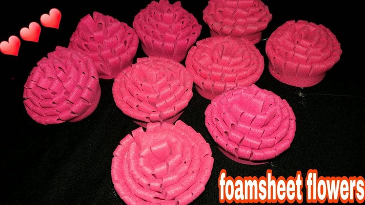 Christmas foamsheet flowers | Diy foamsheet craft | foamsheet flower making ideas | diwali special