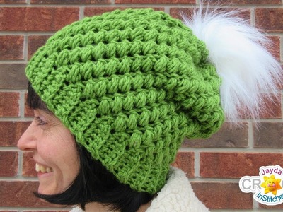 Chunky Bean Stitch Winter Hat Crochet Tutorial