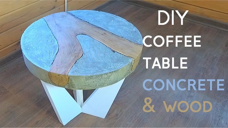 Concrete + Wood = Awesome Coffee Table