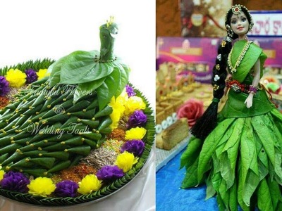 Decorative idea of betel leaf decoration and coconut leaf decoration for wedding |